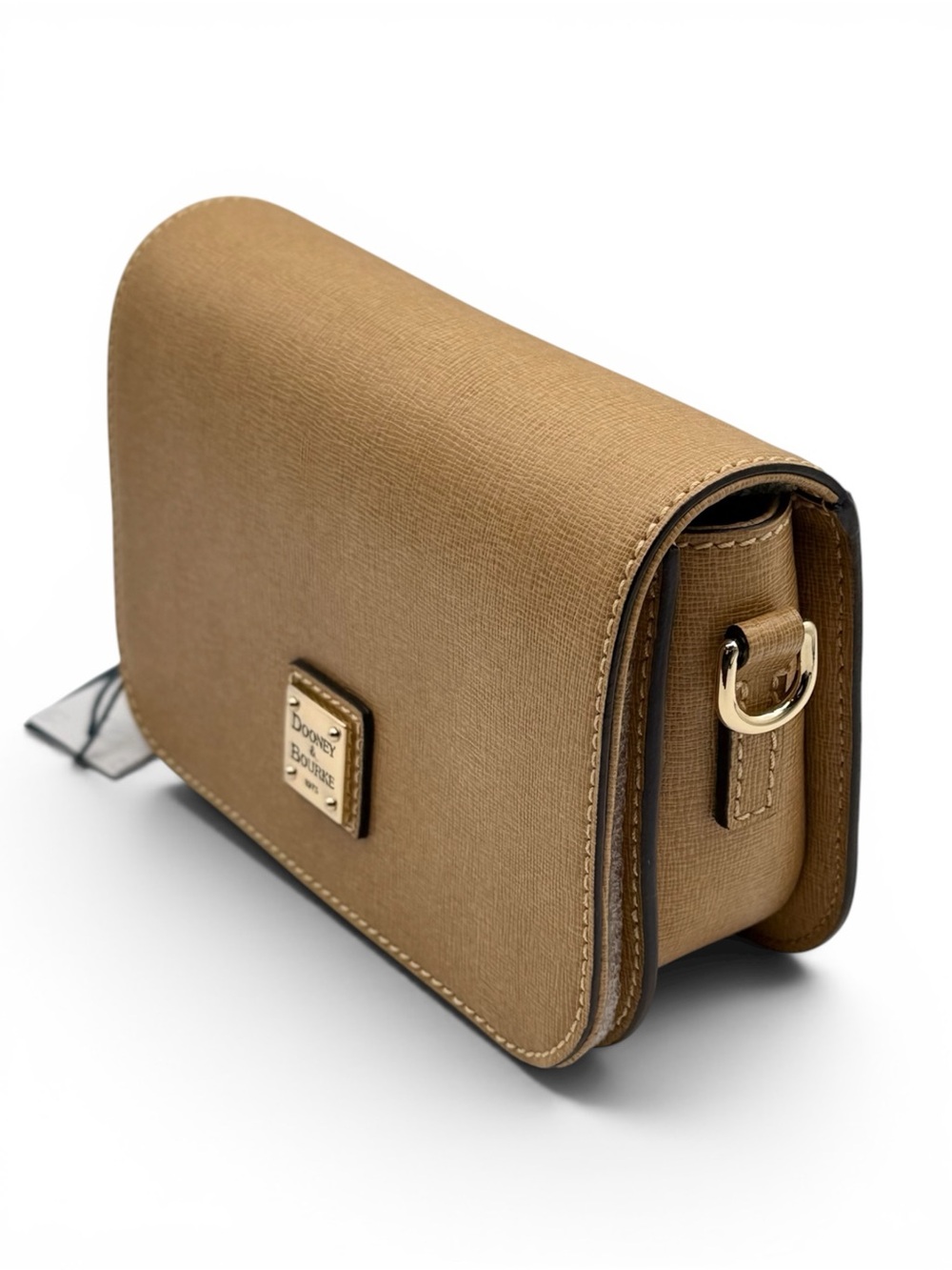 Dooney & Bourke Camel Tan Color Saffiano Kitty Crossbody‎ Bag Purse NWT